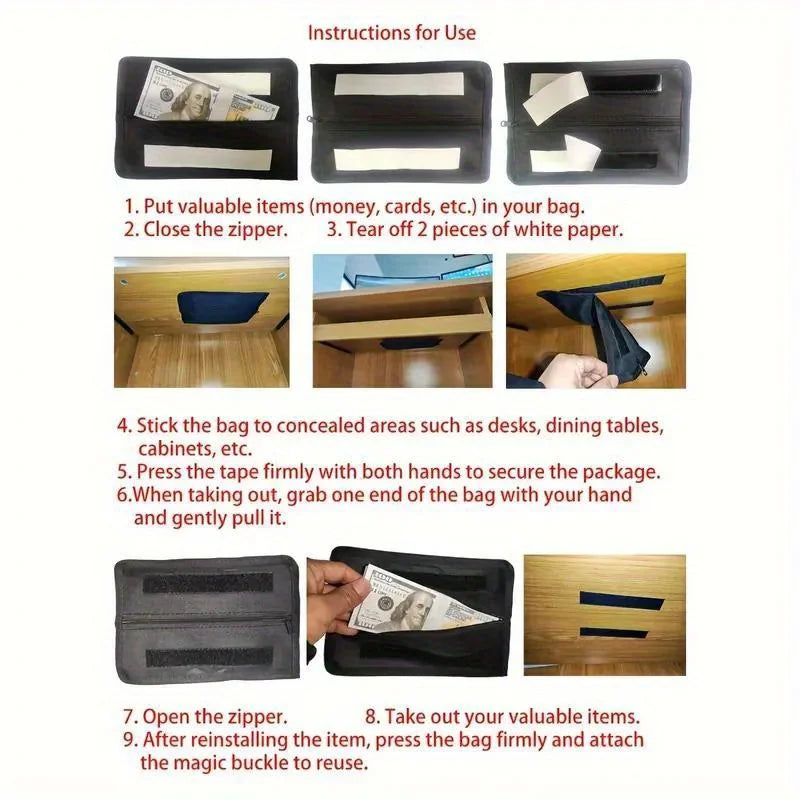 Organizador Oculto Reutilizable - Estuche de Tela para Relojes y Joyas