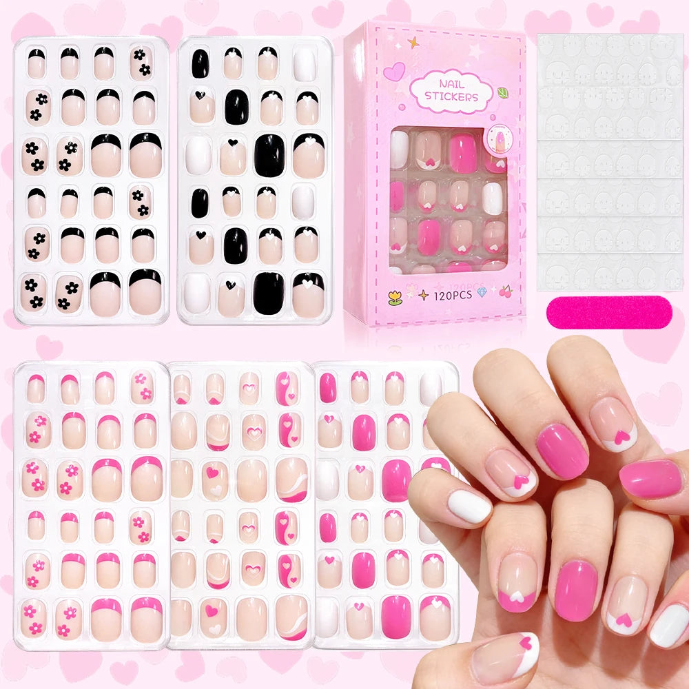 Set de Uñas Postizas Kawaii para Niñas
