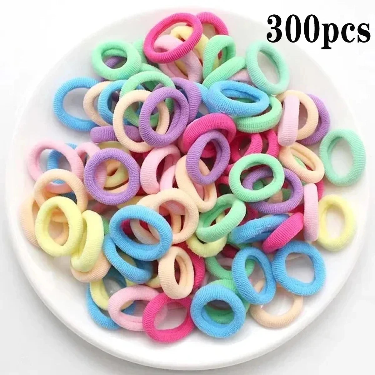 200 Piezas de Ligas de Cabello de Nylon - Coletas Elásticas Coloridas