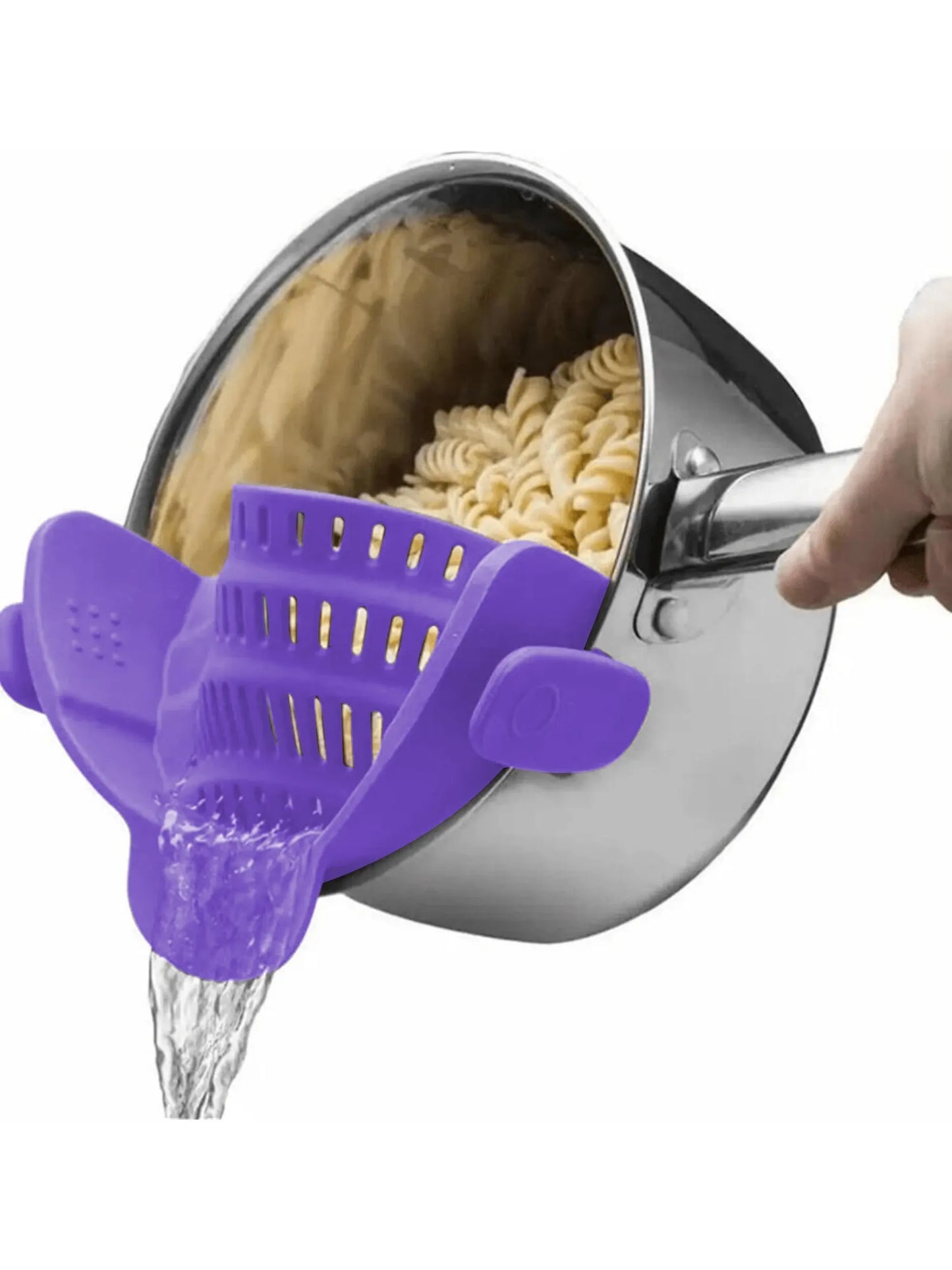 Colador de Silicona Ajustable con Clip - Escurridor Portátil para Ollas