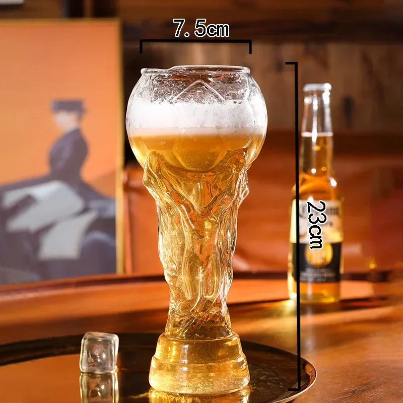 Vaso de Cerveza Tipo Trofeo Mundial – Copa Creativa para Fans del Fútbol