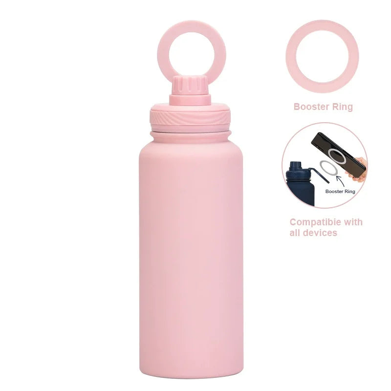 Botella Térmica con Soporte Magnético para Celular (1000 ml)