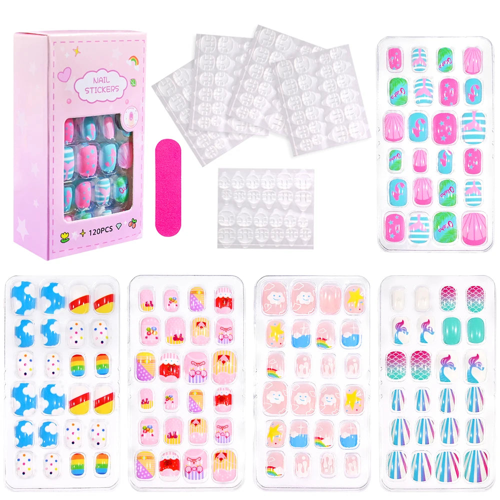 Set de Uñas Postizas Kawaii para Niñas
