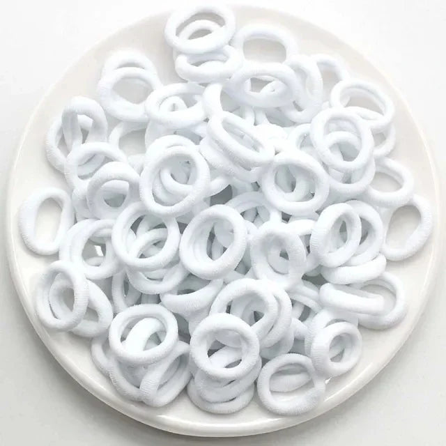 200 Piezas de Ligas de Cabello de Nylon - Coletas Elásticas Coloridas