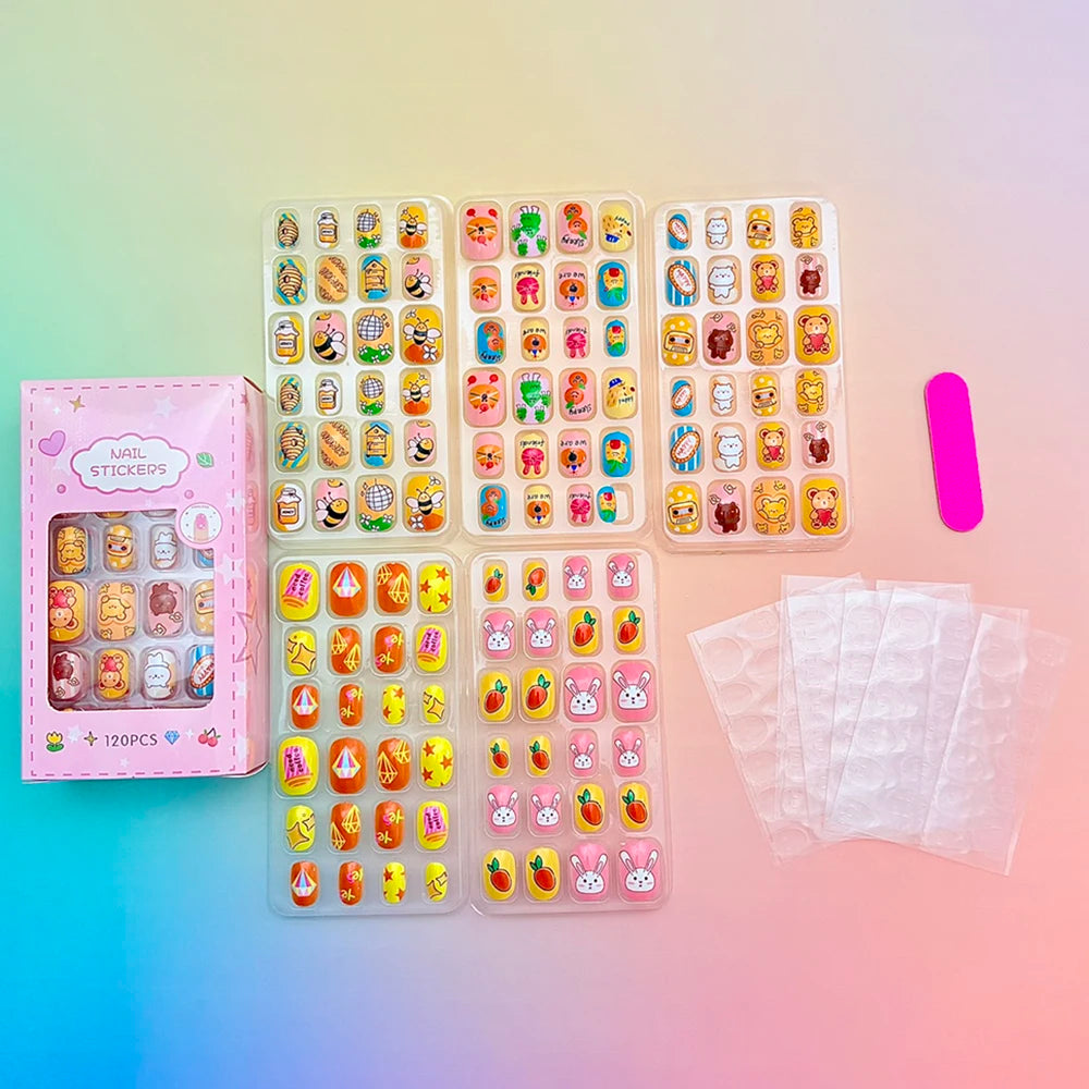 Set de Uñas Postizas Kawaii para Niñas