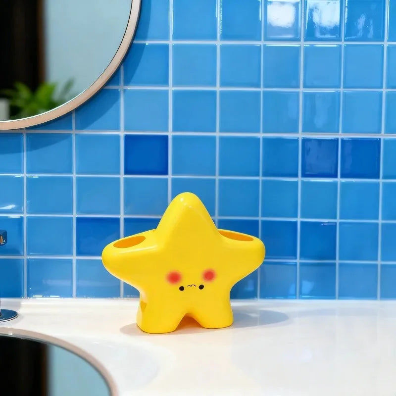 Porta Cepillos de Dientes en Forma de Estrella - Organizador de Baño Cute