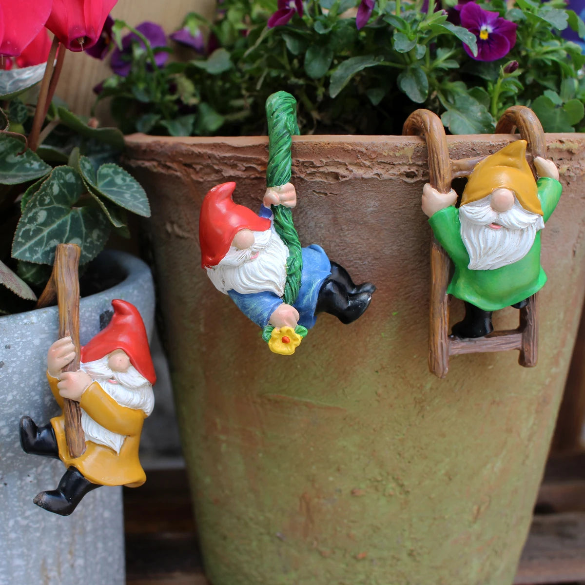 Mini Gnomos Decorativos para Macetas
