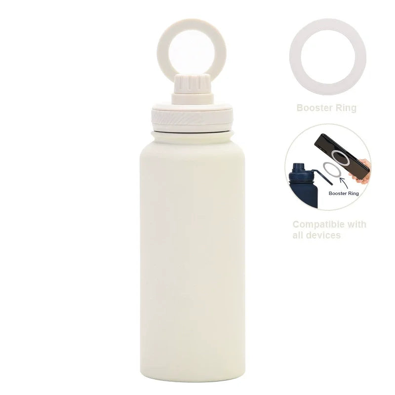 Botella Térmica con Soporte Magnético para Celular (1000 ml)
