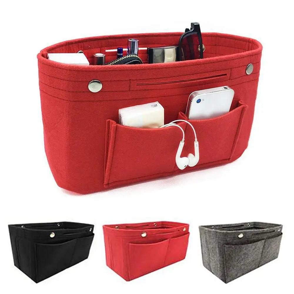 Bolsa Organizadora para Bolso con Bolsillos de Fieltro con Compartimentos