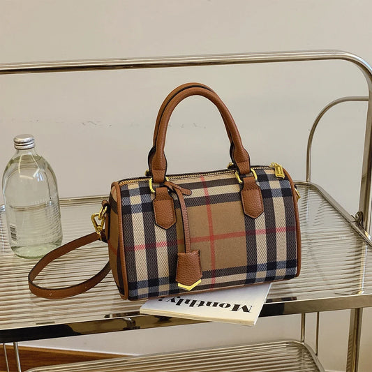 Bolsa Crossbody Cuadros Clásicos – Mini Bolsa Elegante de PU