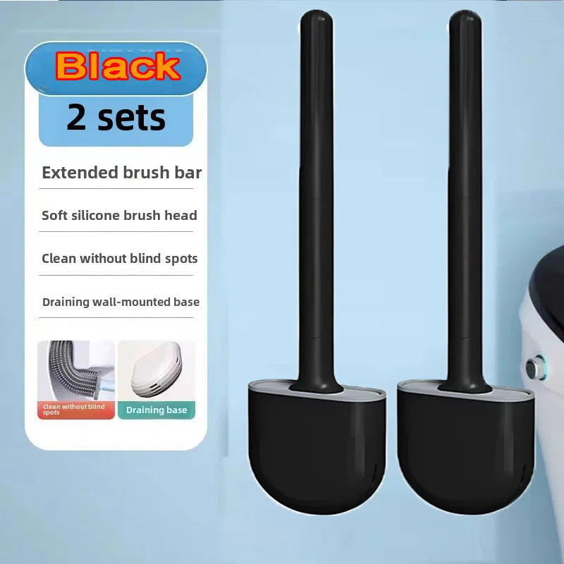 Cepillo de Baño de Silicona Flexible con Soporte