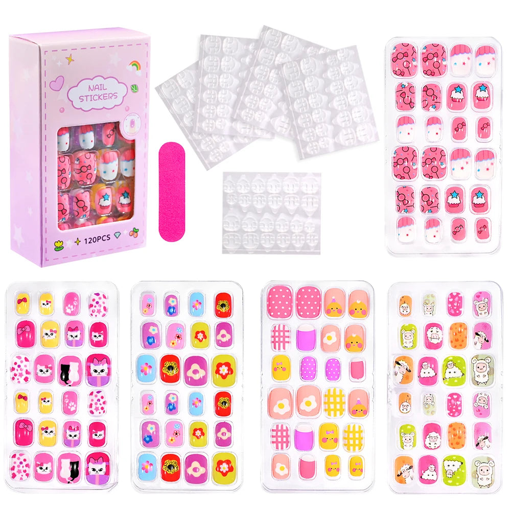 Set de Uñas Postizas Kawaii para Niñas