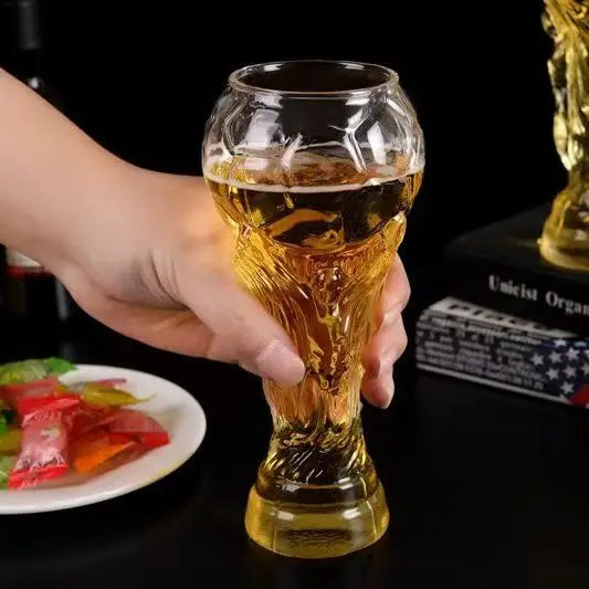 Vaso de Cerveza Tipo Trofeo Mundial – Copa Creativa para Fans del Fútbol