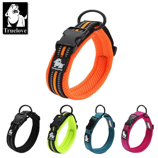 Collar para Perro Ajustable Acolchado con Diseño Reflectante