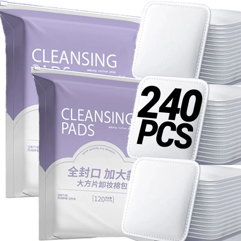 Pads Desmaquillantes de Algodón 100% Natural para Limpieza Facial Discos de Algodón para Cara y Ojos
