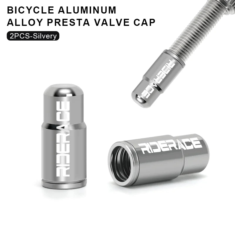 Tapas de Válvula Presta RIDERACE - Aleación de Aluminio CNC para MTB
