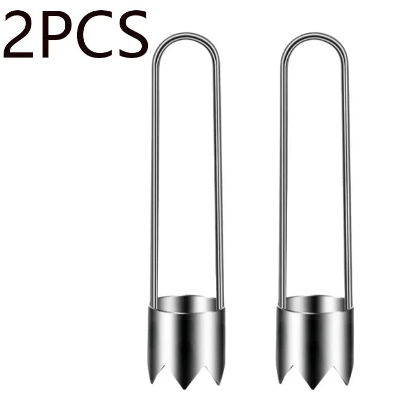Extractor de Corazones de Acero Inoxidable - Removedor de Semillas Portátil