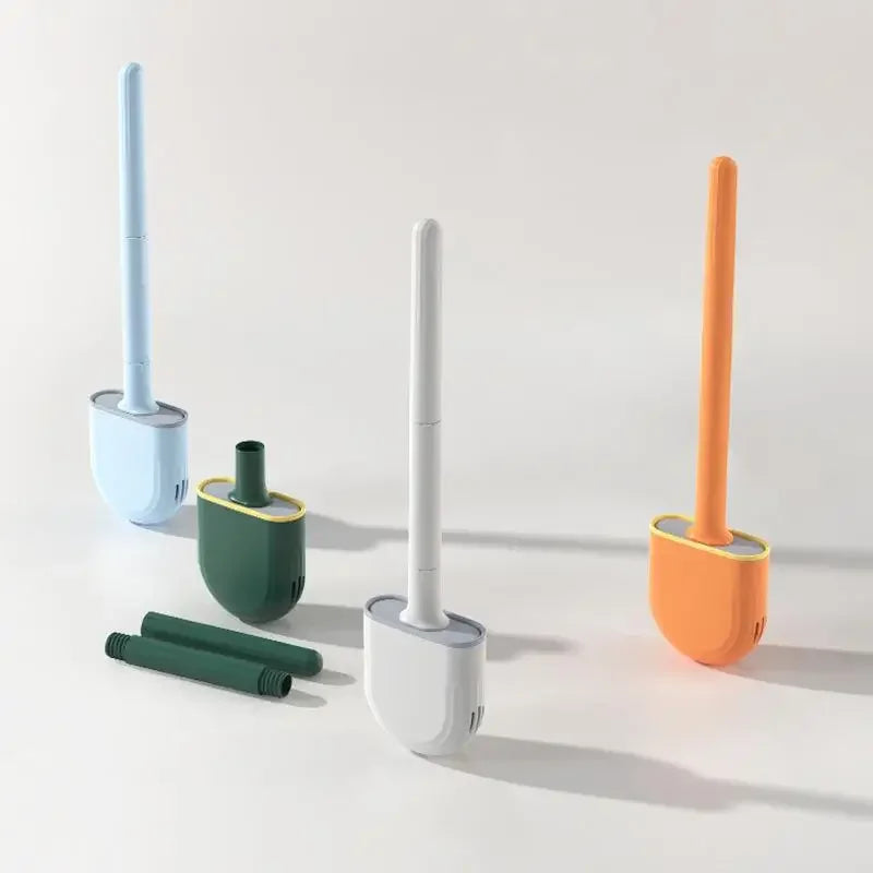 Cepillo de Baño de Silicona Flexible con Soporte