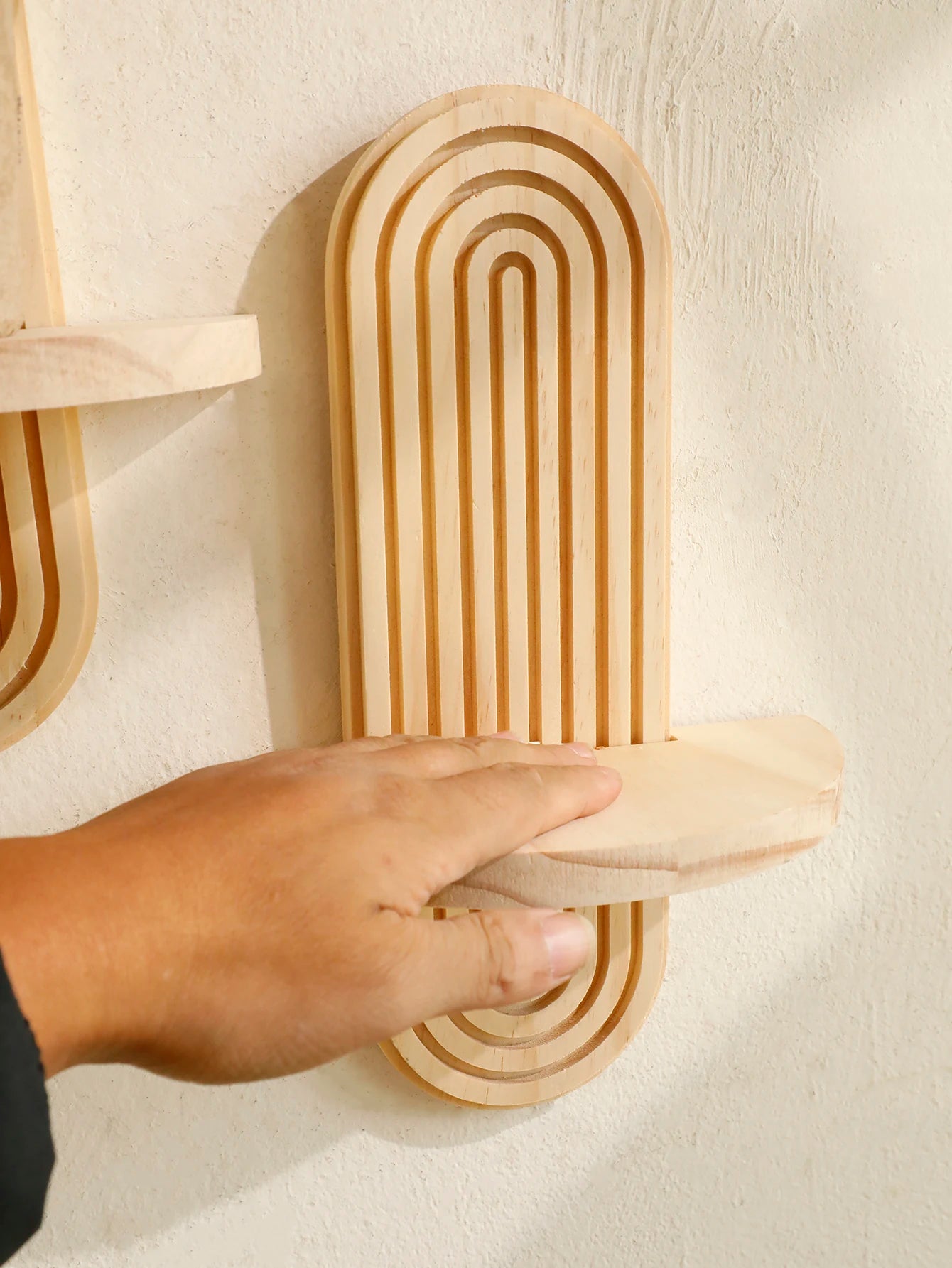 Estante de Pared de Madera Estilo Bohemio