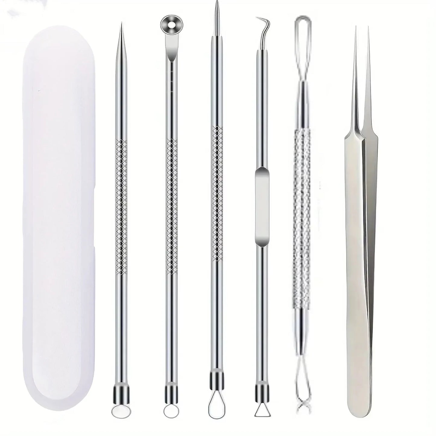 Kit Removedor de Puntos Negros y Acné Profesional | Set de Herramientas de Acero Inoxidable, Limpieza Facial Profunda