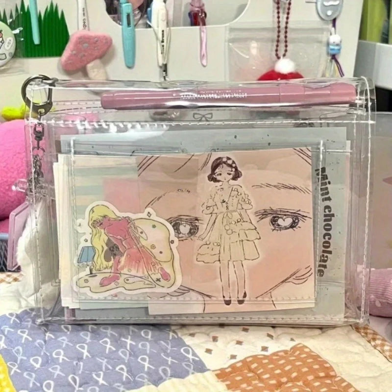 Bolsa Multiusos Transparente – Estuche Escolar y de Viaje, Organizador Portátil