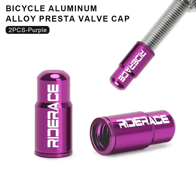 Tapas de Válvula Presta RIDERACE - Aleación de Aluminio CNC para MTB