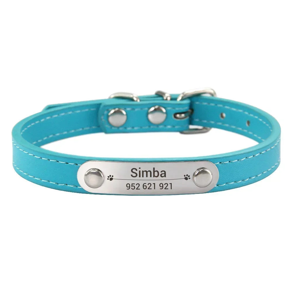 Collar Personalizado para Perro con Placa Grabada
