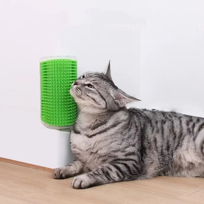 Cepillo de Esquina para Gatos Autolimpiador con Función de Masaje