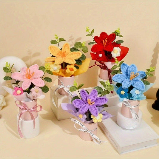 Ramo de Flores Tejidas a Crochet