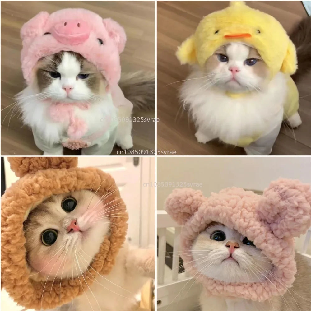 Gorro para Gato Divertido - Plush para Fotos