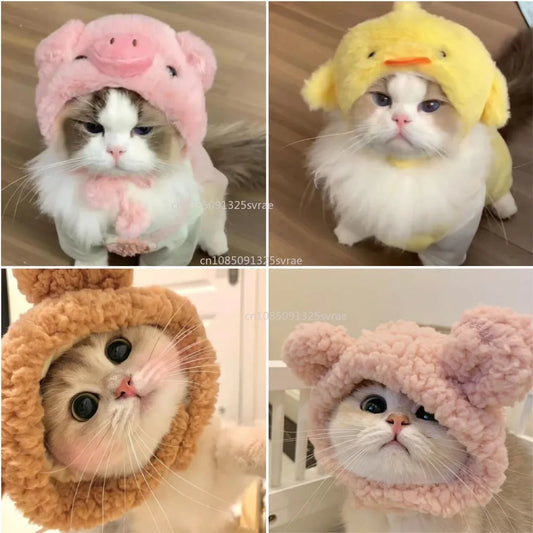 Gorro para Gato Divertido - Plush para Fotos