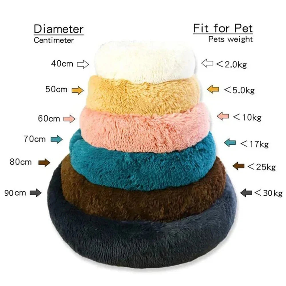Cama Redonda Suave para Perros y Gatos – Cama Acolchada para Mascotas