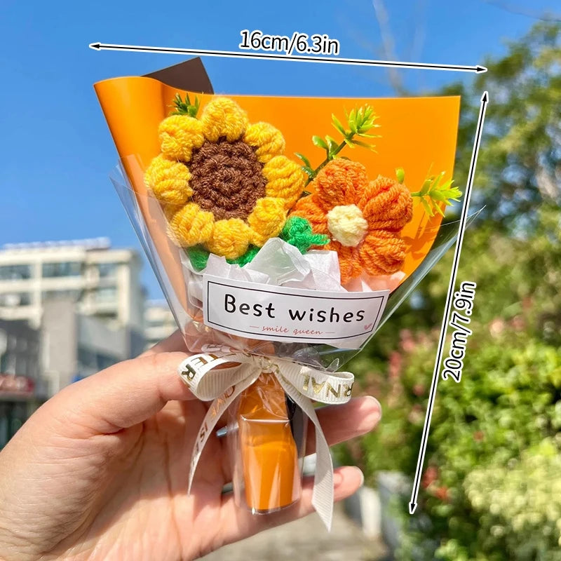 Ramo de Flores Tejidas a Crochet
