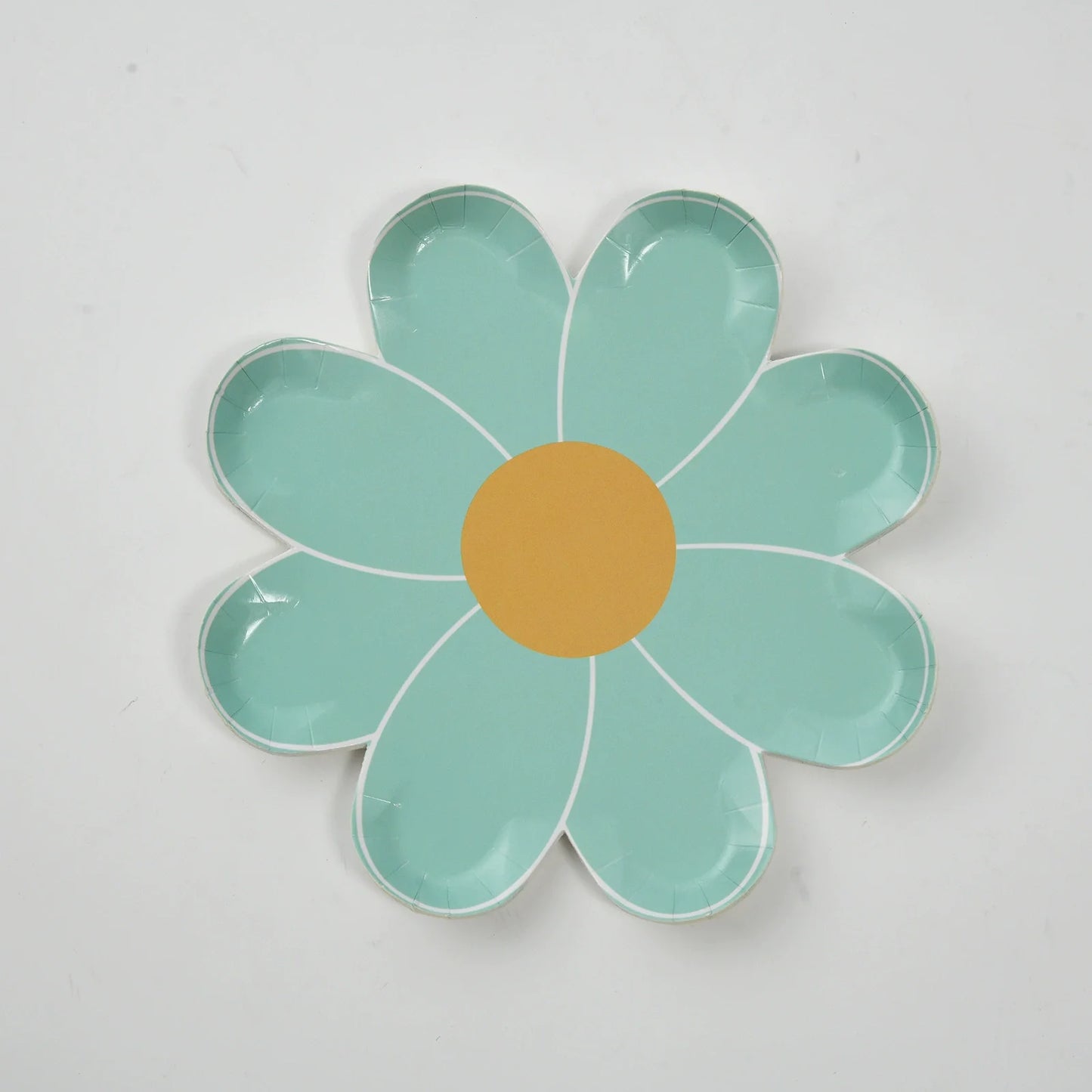 Platos Desechables en Forma de Margarita – Vajilla Floral para Fiesta (10 piezas)
