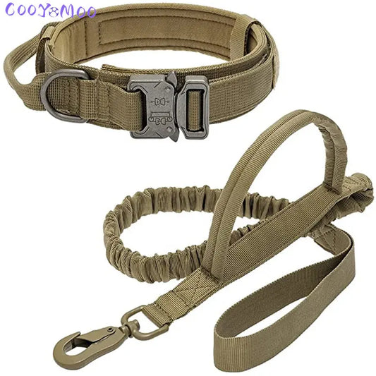 Collar Táctico Ajustable para Perros con Hebilla Metálica