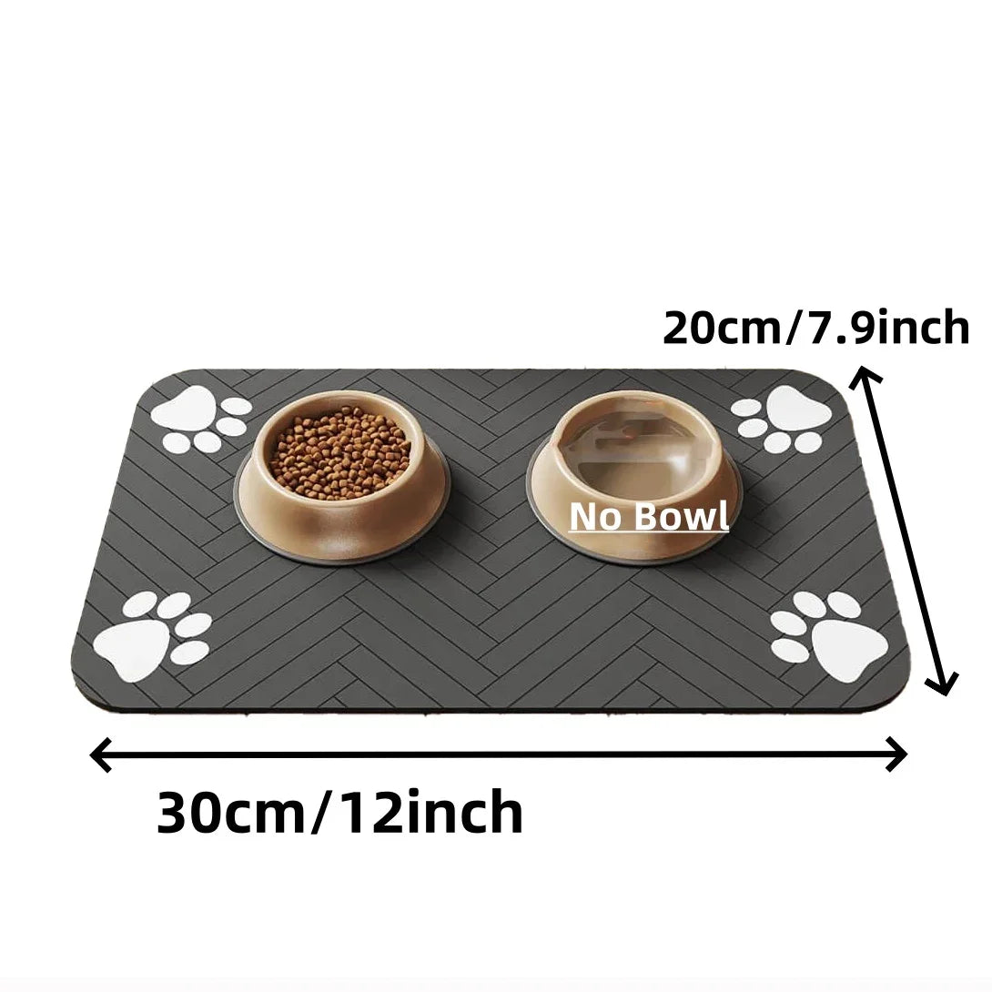 Tapete Absorbente para Comida de Mascotas Impermeable y Antideslizante