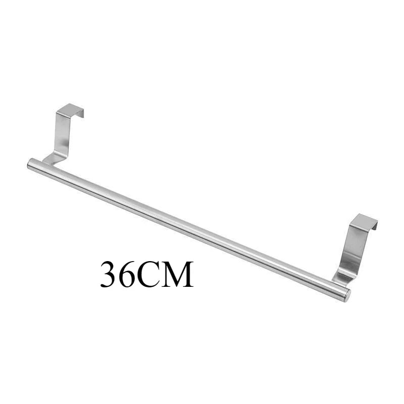 Toallero Colgante para Puerta o Gabinete de Cocina | Barra de Acero Inoxidable sin Instalación