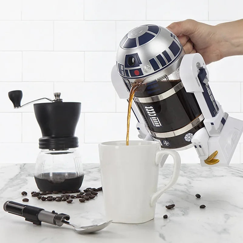 Cafetera Prensa Francesa Diseño Robot 960ml Acero Inoxidable