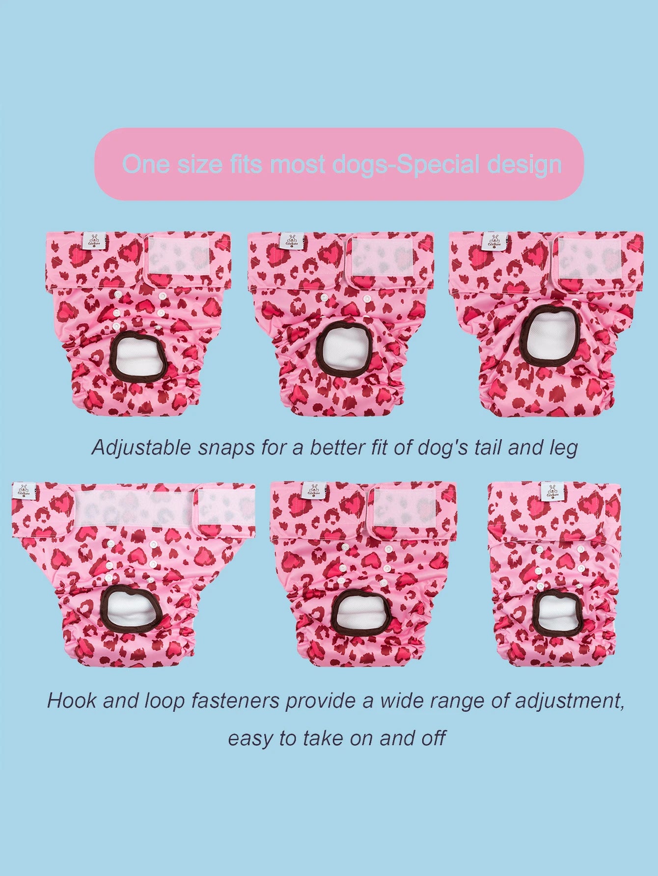 Pañal Reutilizable para Perros Hembra Ajustable e Impermeable