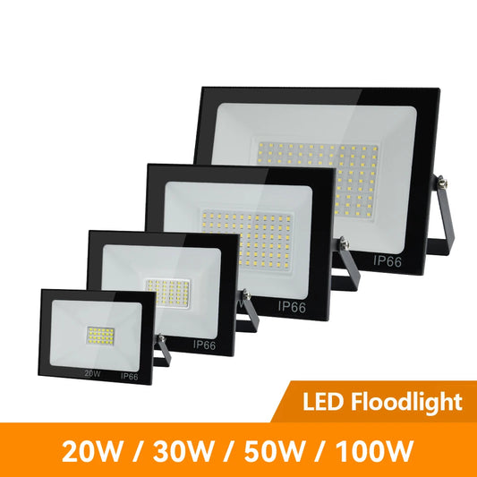 Reflector LED Exterior Impermeable IP66 – Luz LED de Alta Potencia para Jardín y Seguridad