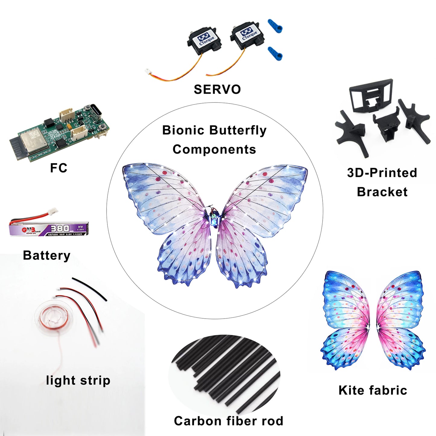Mariposa Voladora RC LED – Efecto Realista