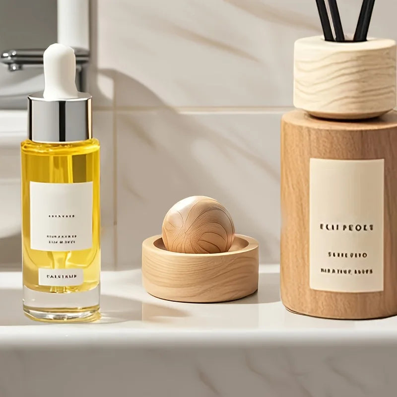 Difusor de Aroma de Madera para Aceites Esenciales – Mini Difusor Natural para Coche y Hogar