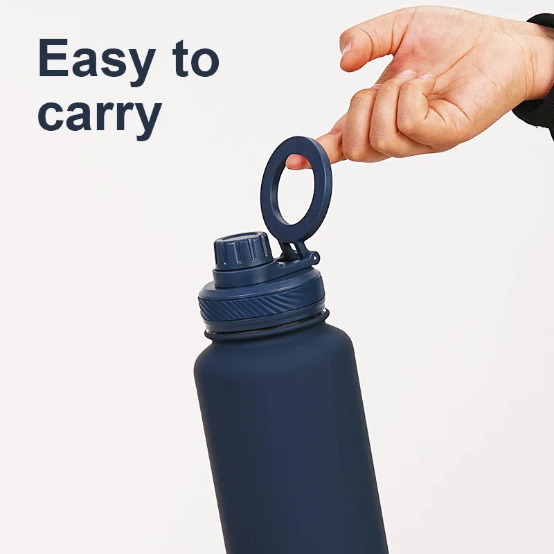 Botella Térmica con Soporte Magnético para Celular (1000 ml)