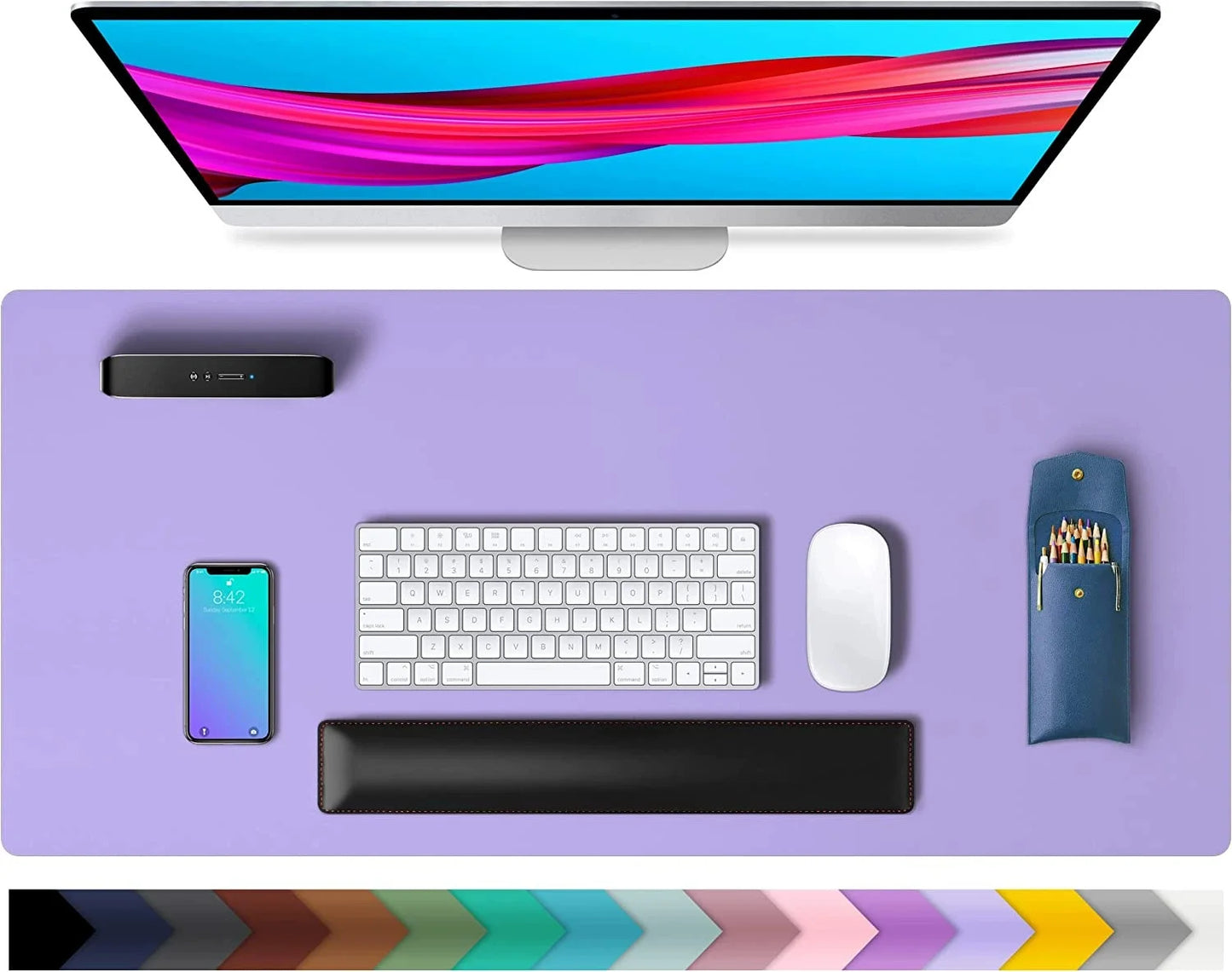 Protector de Escritorio para Laptop y mouse 60x30 cm – Tapete Impermeable Antideslizante
