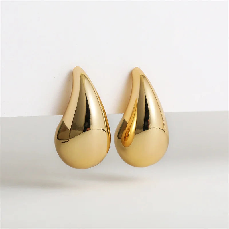 Aretes Colgantes Gruesos – Acero Inoxidable, Diseño Chunky