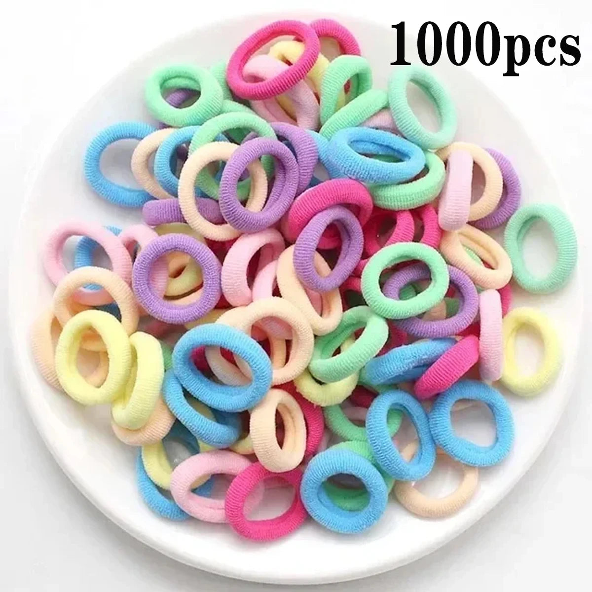 200 Piezas de Ligas de Cabello de Nylon - Coletas Elásticas Coloridas