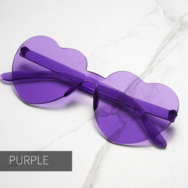 Gafas de Sol en Forma de Corazón – Lentes de Fiesta con Protección UV