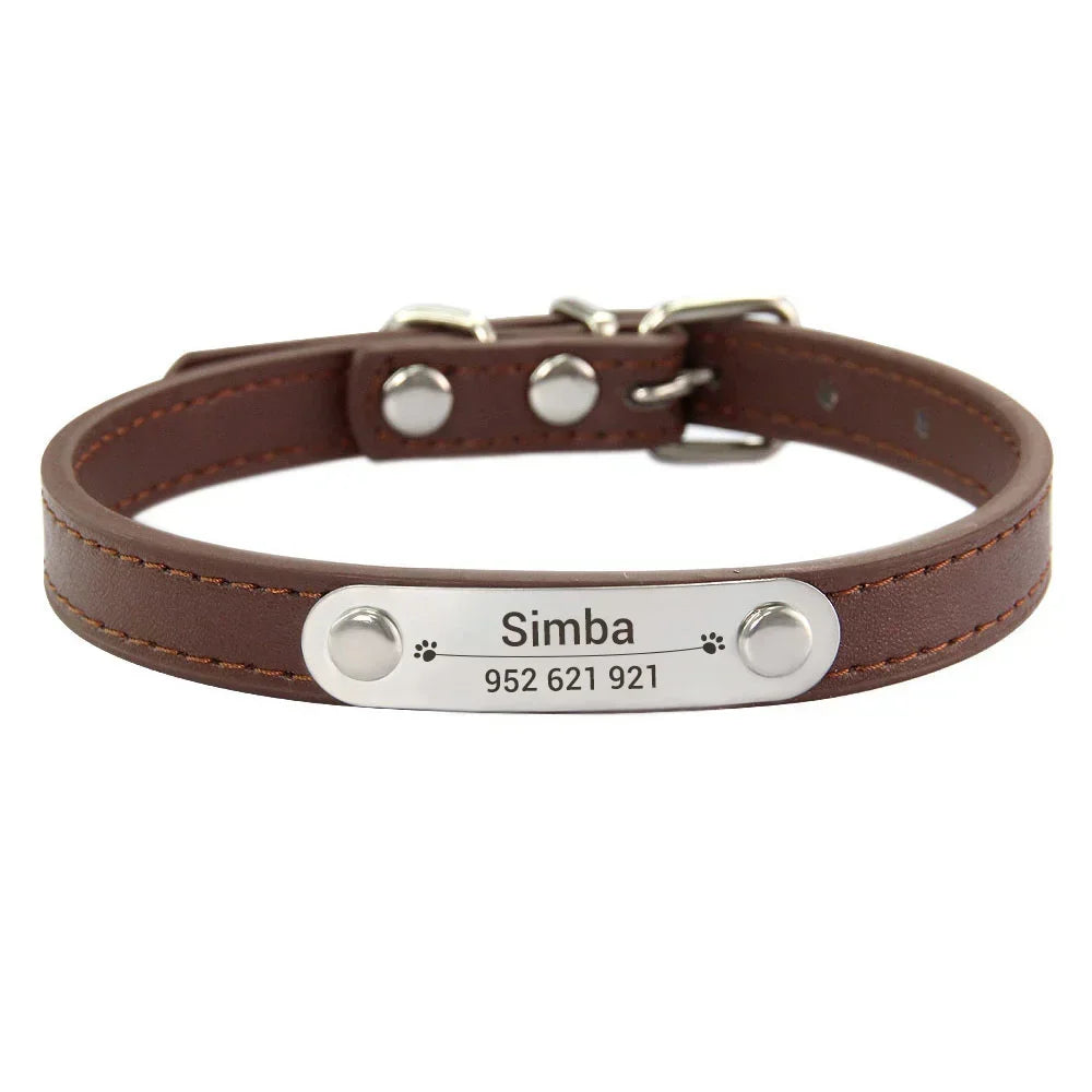 Collar Personalizado para Perro con Placa Grabada