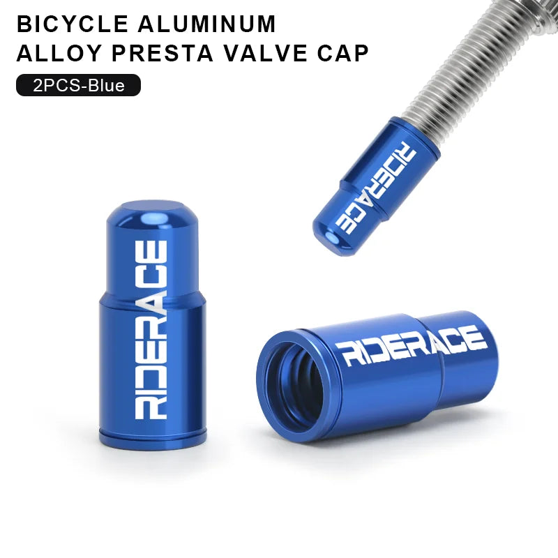 Tapas de Válvula Presta RIDERACE - Aleación de Aluminio CNC para MTB