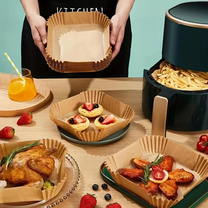 Papel Pergamino para Air Fryer Impermeable y Antiaherente - Repostería y BBQ